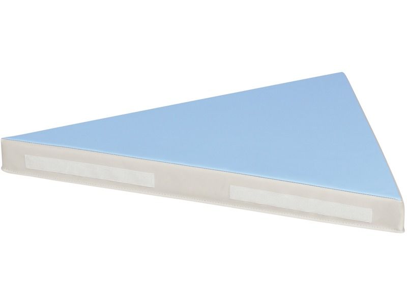 Triangular Babyseat Mat - Light Blue/Ivory, 29.5"L x 25.6"W x 2.4"Th