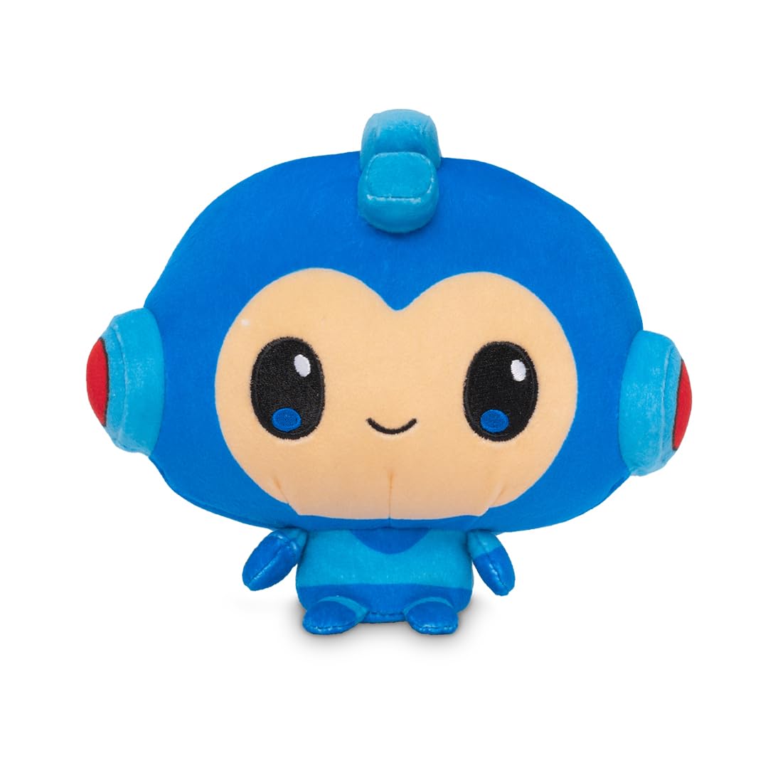 TeeTurtle Cloudheads Mega Man Plush - 5-Inch Official Capcom Stuffed Animal with Embroidered Details - Soft Cuddly Plush Toys for Kids, Teens, and Adults