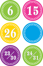Bright Circles Calendar Days