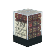 DND Dice Set-Chessex D&D Dice-12mm Glitter Ruby and Gold Plastic Polyhedral Dice Set- for Dungeons and Dragons Dice Includes 36 Dice – D6 (CHX27904)