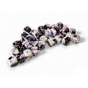 Black and White Gemini Dice with Pink Colored Pips D6 12mm (1/2in) Pack of 36 Chessex