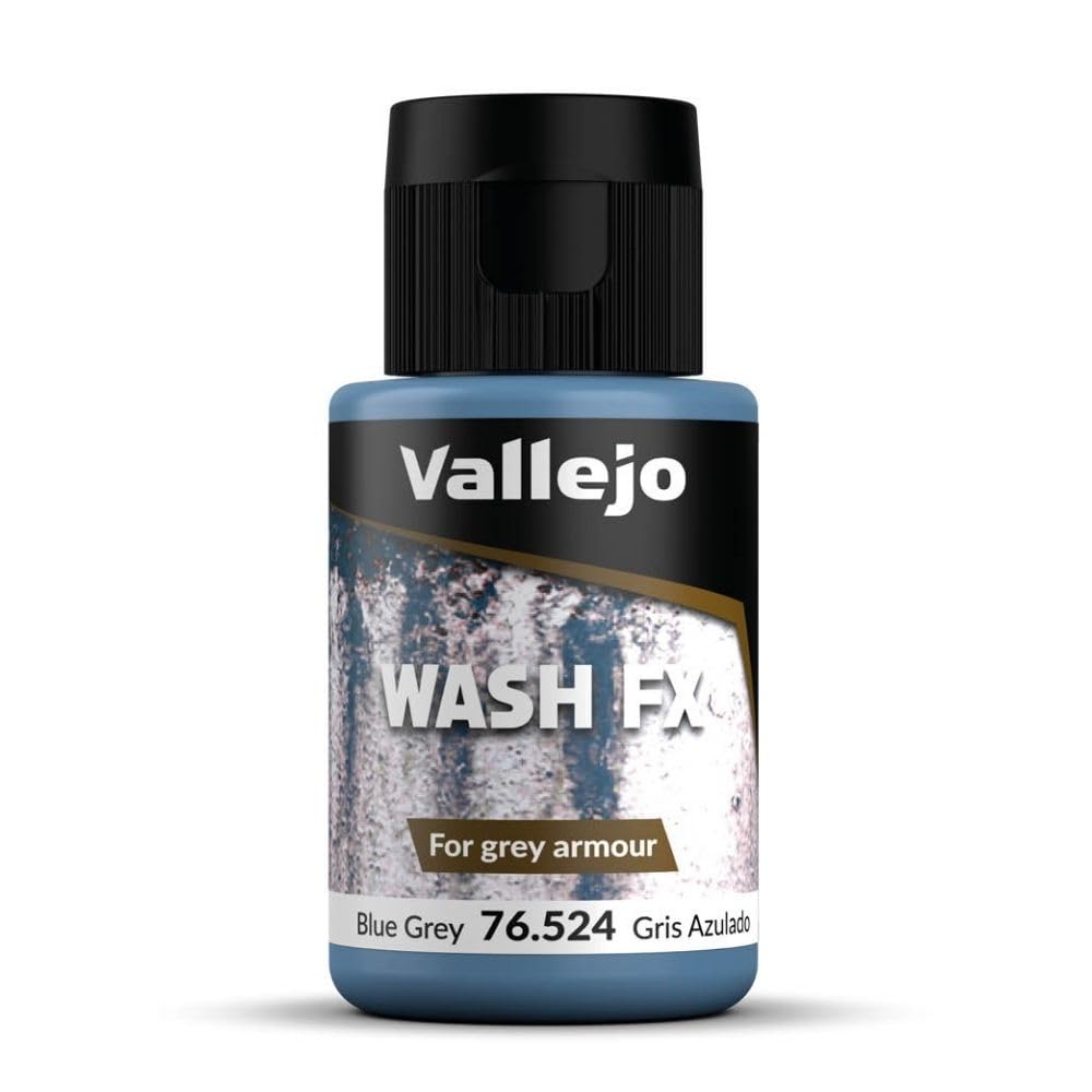 Vallejo - Wash FX | Blue Grey 35 ml. (1.18 fl.oz.) | Designedfor Grey Armour | Visual Realism for your Projects | Brush or Airbrush Use