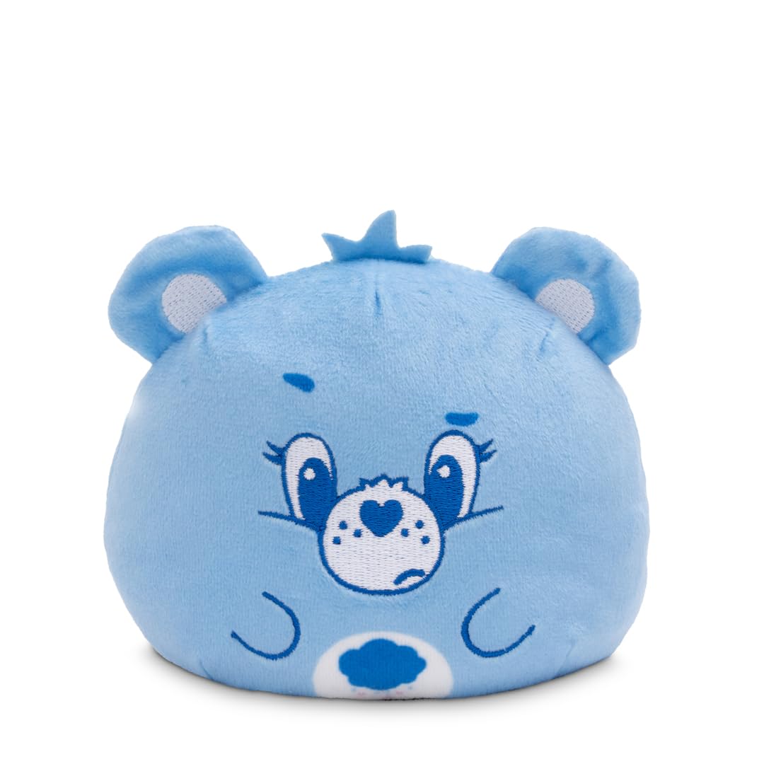 TeeTurtle Reversible Grumpy Bear and Oscar The Grouch Care Bears x Sesame Street 4-Inch Plushie - Plush Toy with Embroidered Details - Cute Mini Collectible Plush for Kids, Teens, and Adults