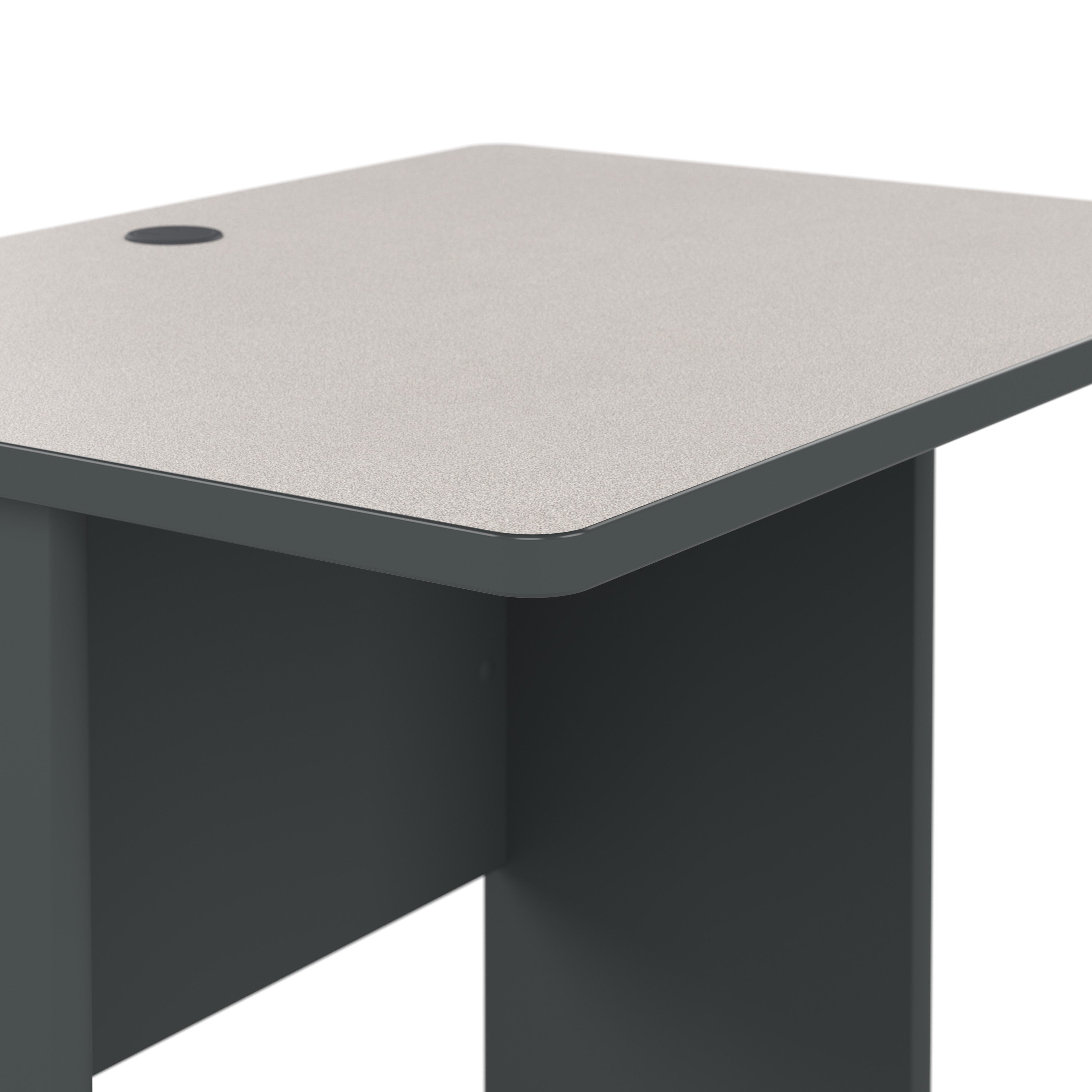 Bush Business Furniture Series A 36W Desk in Slate and White Spectrum - 35.59" Width x 26.81" Depth x 29.66" Height