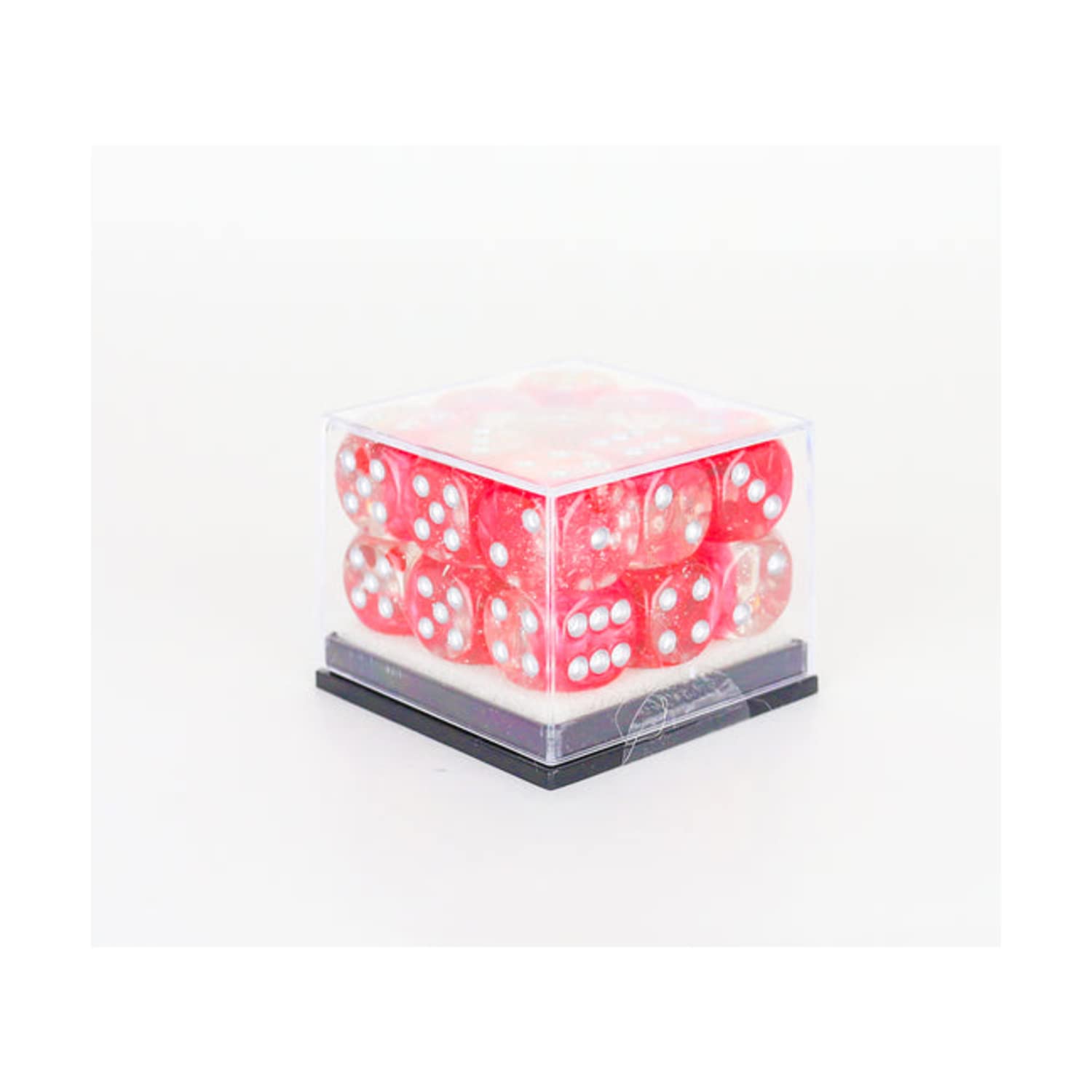 Sirius Dice 12mm d6 Hearts w/Silver (18)