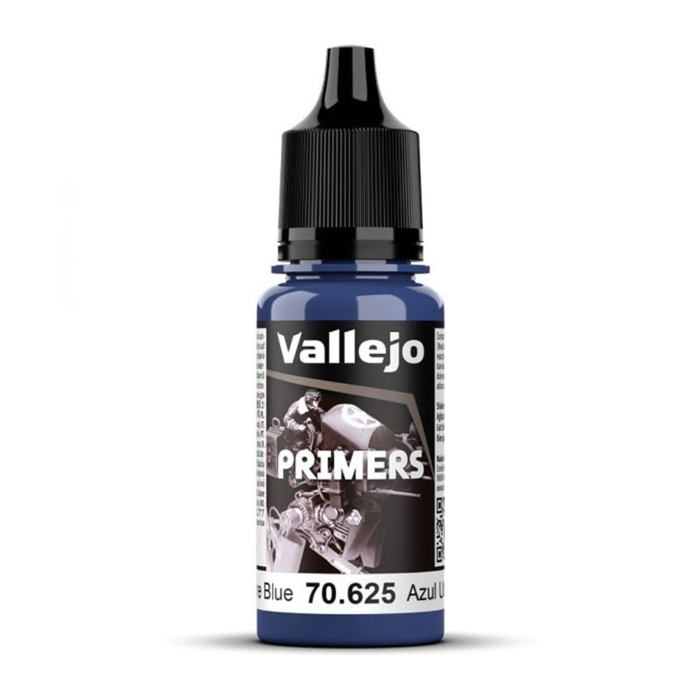 Vallejo - Surface Primer Color | Ultramarine 18 ml. (0.6 fl.oz.) | Matte Finish and Fast Drying | Perfect for Airbrushing and Great Adhesion to Figurines and Scale Models