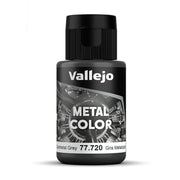 Vallejo - Metal Color | Gunmetal Grey 32 ml (1.08 fl.oz.) | Faithfully Reproduce Different Metallic Finishes