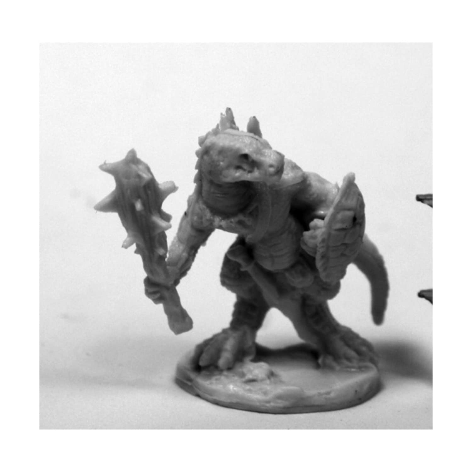 Reaper Lizardman with Club and Shield Miniature 25mm Heroic Scale Bones Miniatures