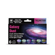 Vallejo - The Shifters Galaxy Dust | Set of 6 Metallic Acrylic Airbrush Colours | Ideal for Painting Fantasy Figures and Wargames | Contains 6 bottles x 17 ml (0.57 fl.oz.)
