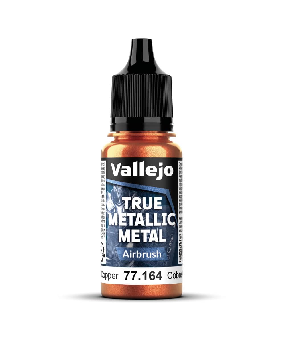 Vallejo - Ancient Copper Airbrush | True Metallic Metal TMM | Acrylic Colors for Painting Metal Effects on Fantasy, Historical, and Wargaming Miniatures | 18 ml (0.6 fl.oz.)