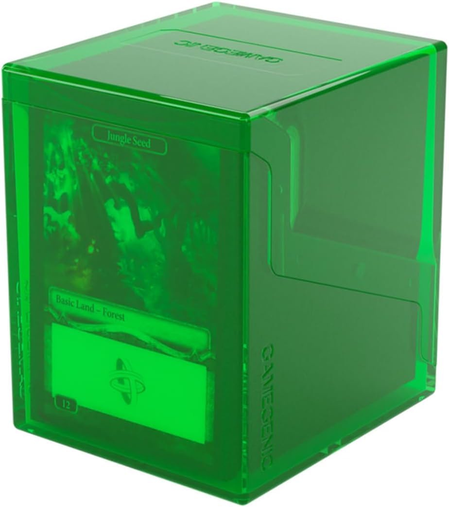 Gamegenic Bastion 100+ XL Deck Box - Compact, Secure, and Perfectly Organized for Your Trading Cards! Safely Protects 100+ Double-Sleeved Cards, Green Color, Made