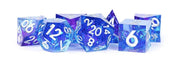 FanRoll Handcrafted Sharp Edge Resin DND Dice Set: Oceanic Flare, Role Playing Game Dice for Dungeons and Dragons