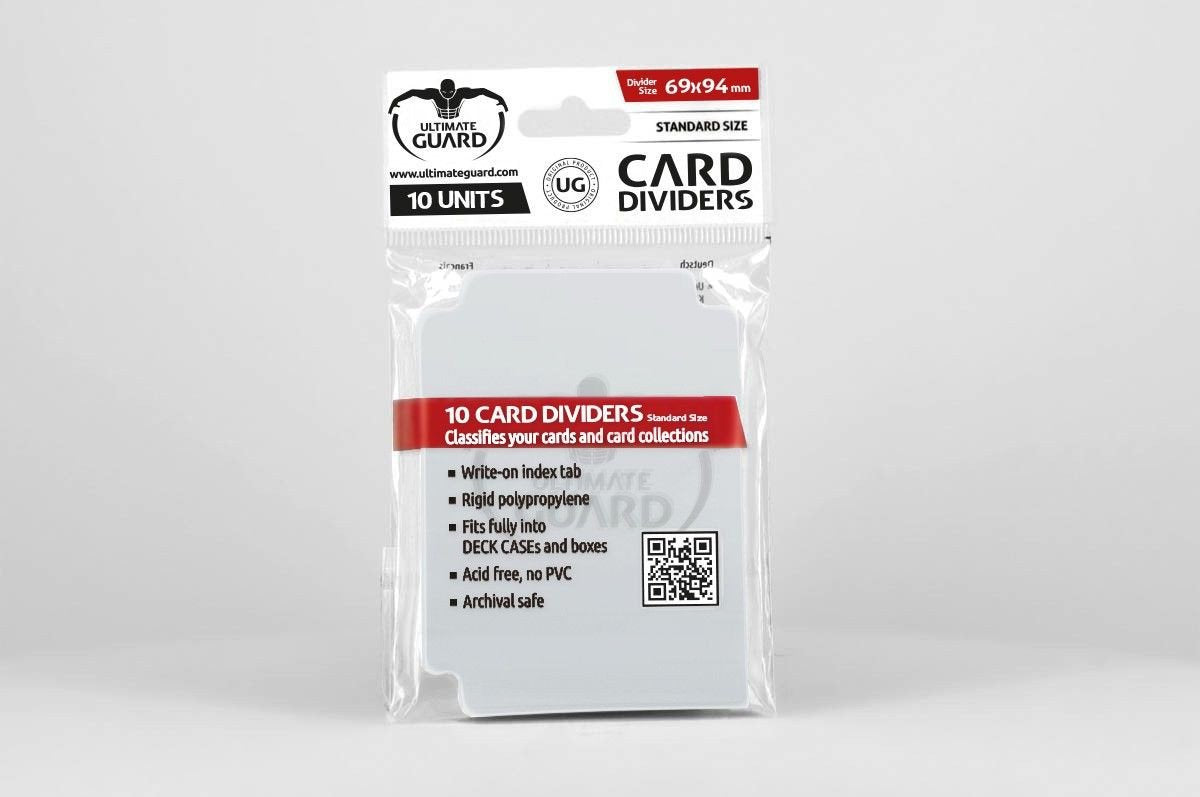 Ultimate Guard Standard Size Card Dividers (Pack of 10, Transparent)