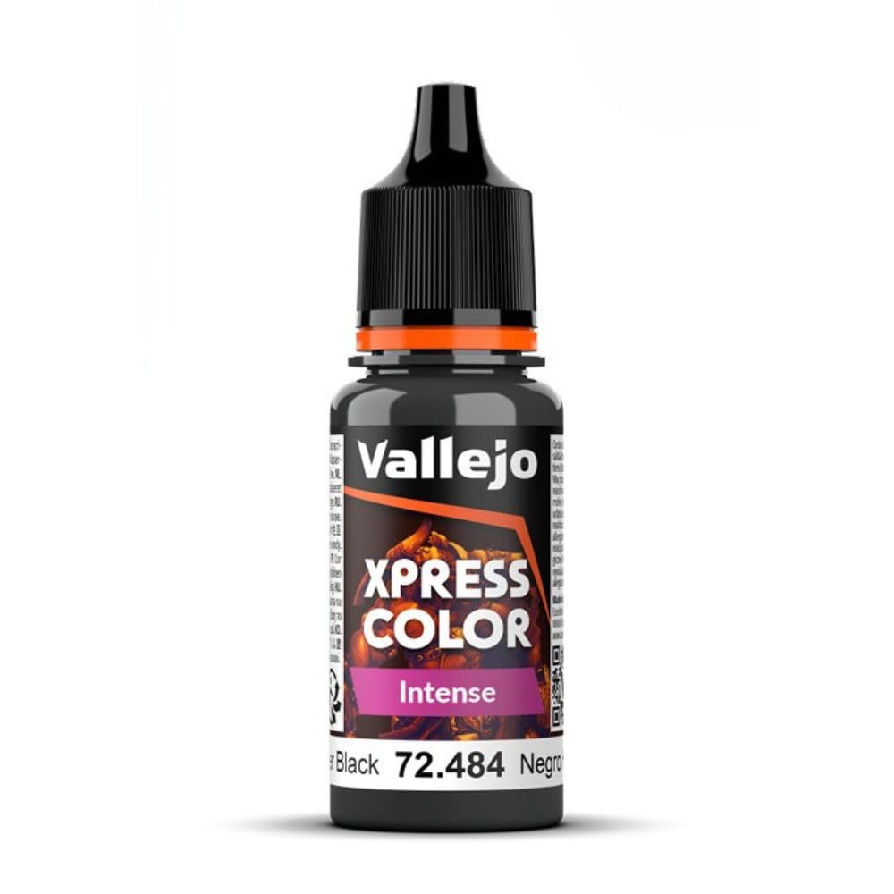 Vallejo - Xpress Color | Intense Hospitallier Black 18 ml (0.6 fl.oz.) | Speedy Application and Drying | Vibrant and Saturated Tones
