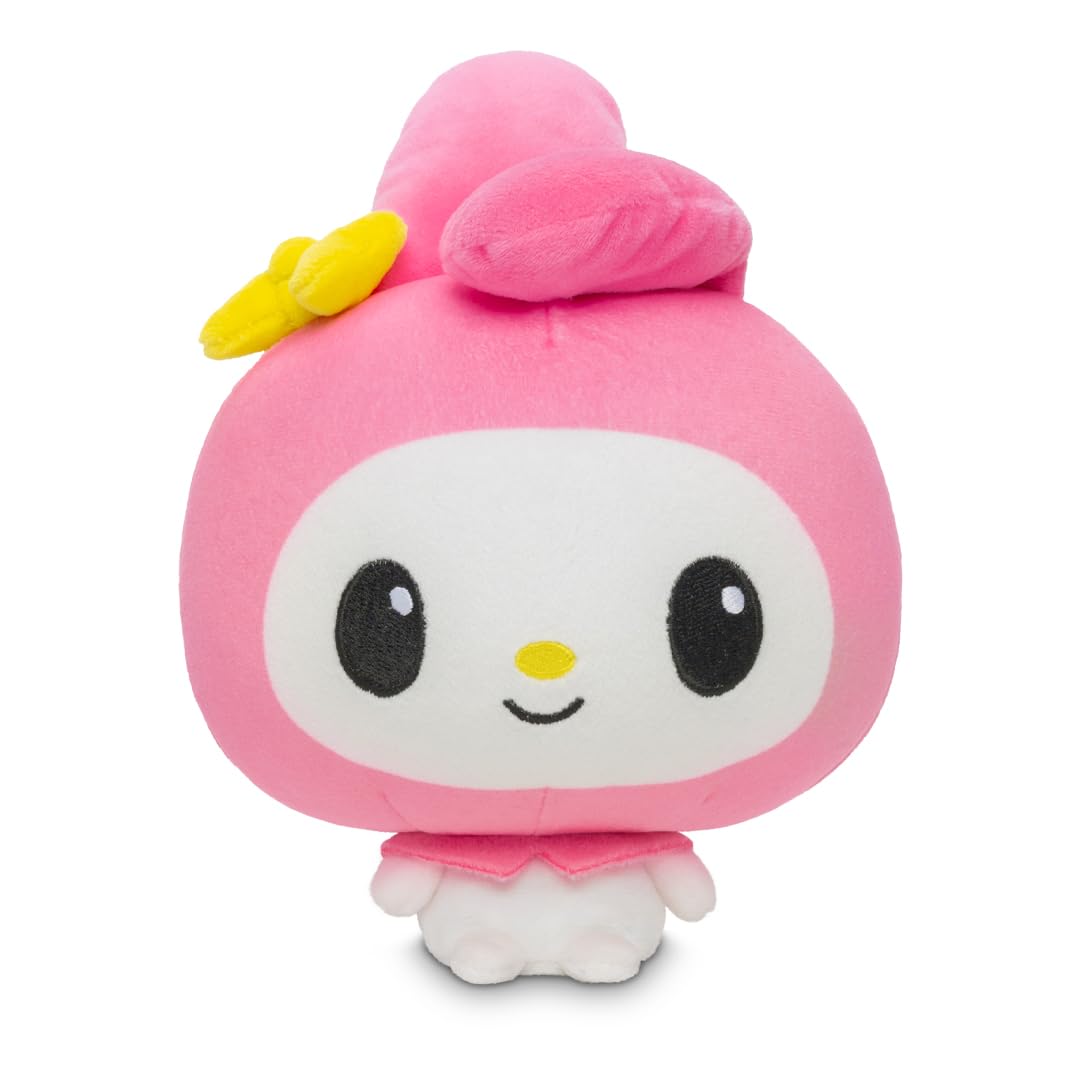 TeeTurtle Cloudheads My Melody Plush - 5-Inch Official Sanrio Stuffed Animal with Embroidered Details - Soft Cuddly Plush Toys for Kids, Teens, and Adults