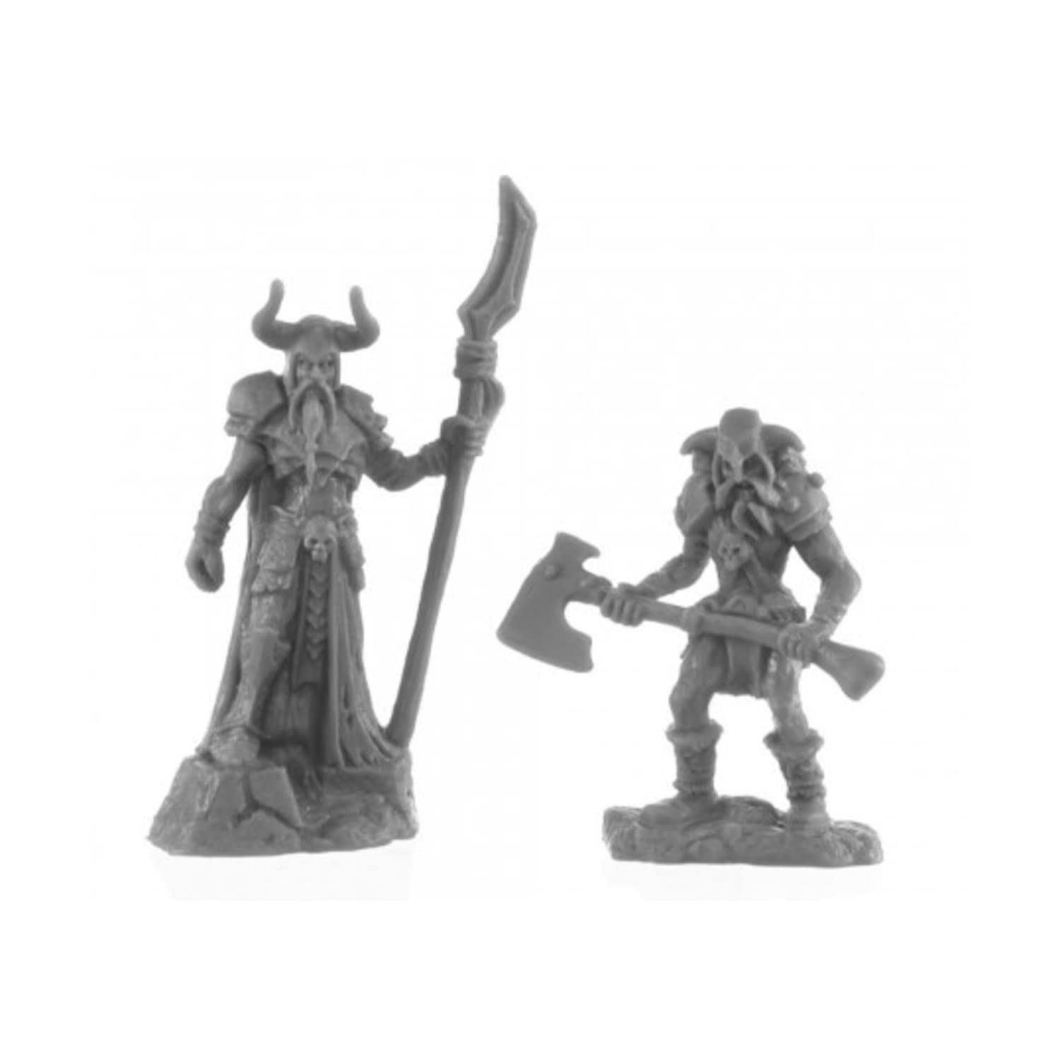 Bones Black Rune Wight Thane and Jarl Miniature 25mm Heroic Scale Figure Reaper Miniatures