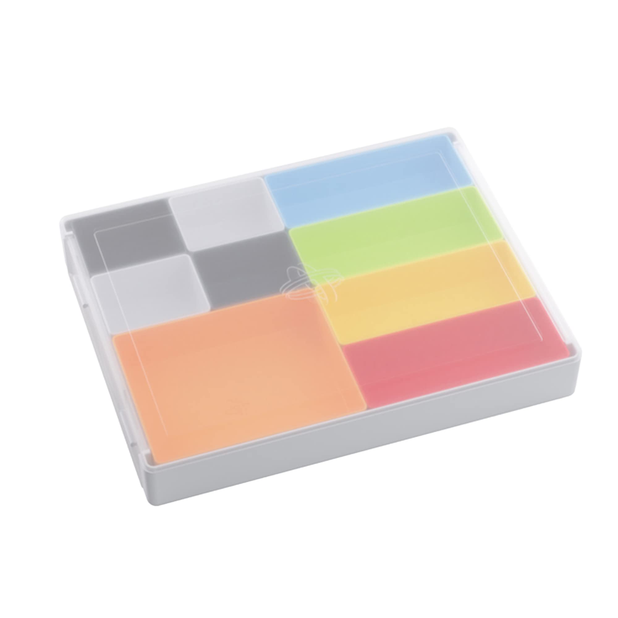 Gamegenic Token Silo Convertible | Store & Organize Board Game Tokens | 9 Removable Trays in 3 Different Sizes | Stackable Token Box | Convenient Design | White/Multi-Color | by Gamegenic