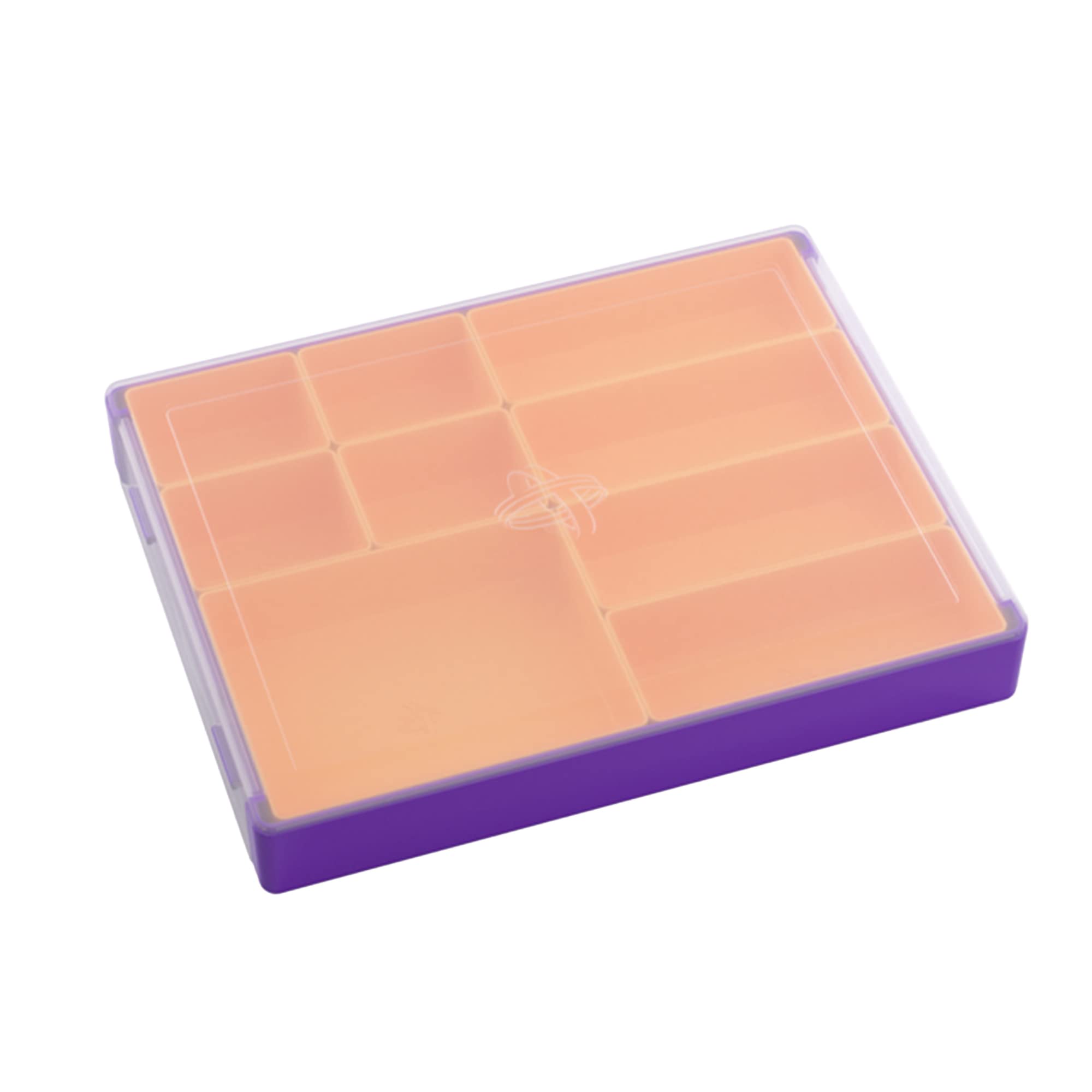 Token Silo Convertible | Store & Organize Board Game Tokens | 9 Removable Trays in 3 Different Sizes | Stackable Token Box | Convenient Space-Saving Design | Orange Color | by Gamegenic (GGS22006ML)