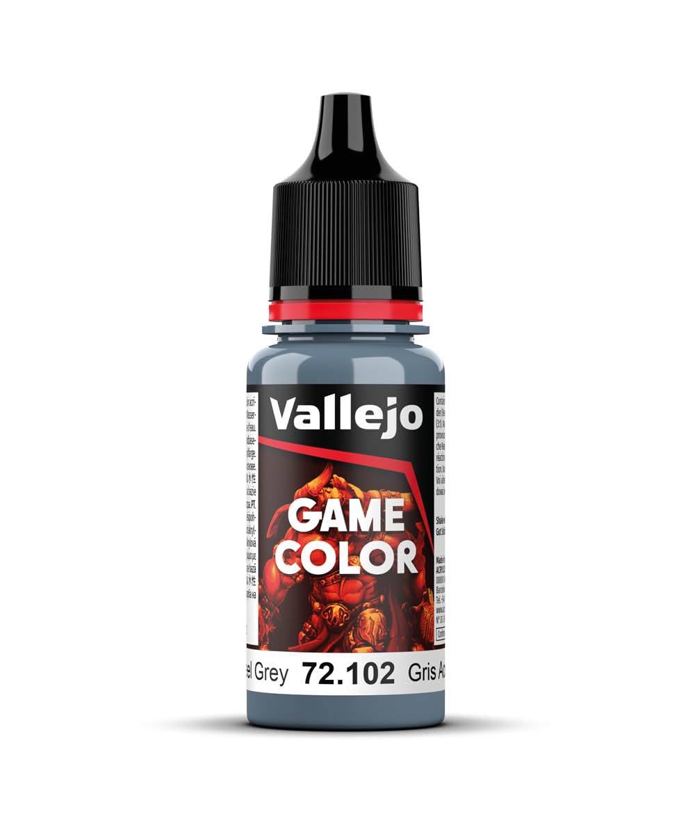 Vallejo Game Color Steel Grey Paint, 18ml