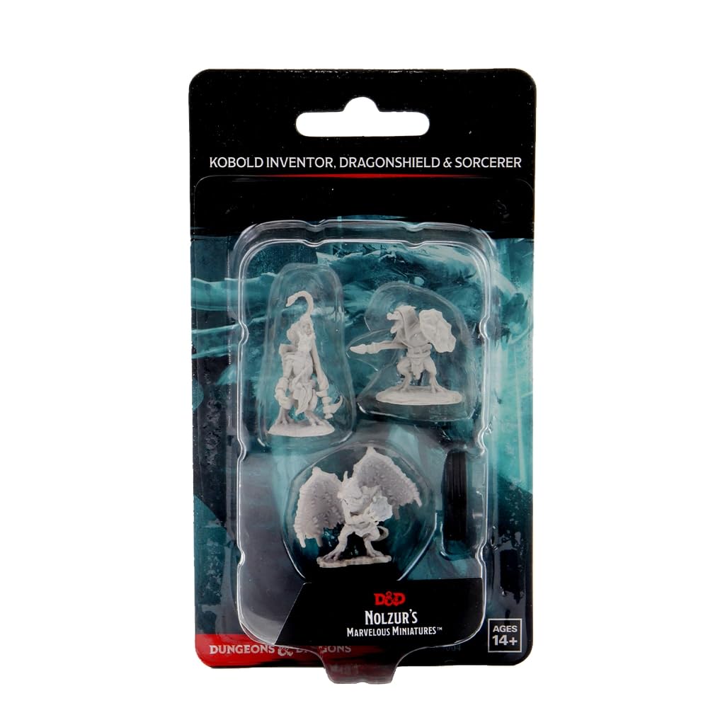 D&D: Nolzur's Marvelous Minis: Kobold Inventor, Dragonshield & Sorcerer W12 (Unpainted)