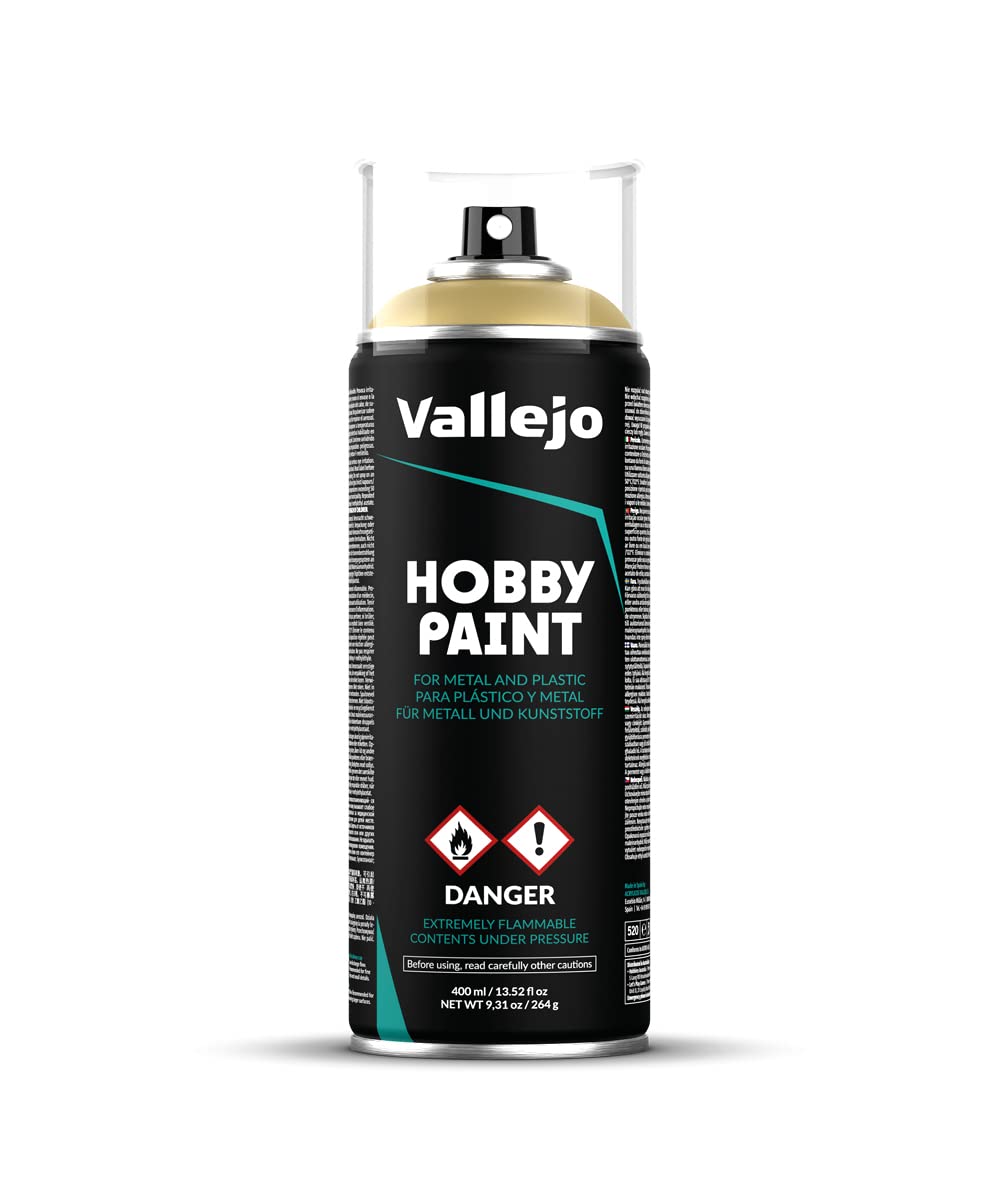 Vallejo - Hobby Paint Spray Fantasy Color | Dead Flesh 400 ml. (13.5 fl.oz.) | Creates Perfect Matt and Self Levelling Finish | Equipped with 2 Different Nozzles