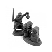 Dungeon Dwellers: Reaper Teamwork Fighter Roque Miniature 25mm Heroic Scale Figure Dungeon Dwellers Miniatures