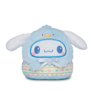 Teeturtle Reversible Sanrio Cinnamoroll Plushie 4-Inch Easter Egg Two-Sided Flip Plush Toy with Embroidered Details - Cute Mini Collectible Plush for Kids, Teens, and Adults