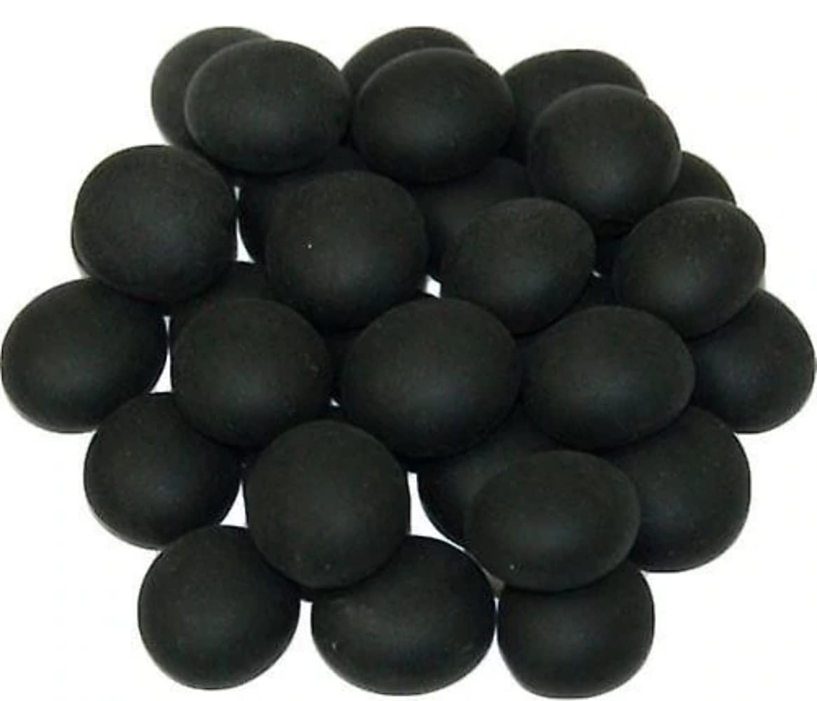 Glass Stones Tube Black Opal Frosted (40)