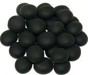 Glass Stones Tube Black Opal Frosted (40)