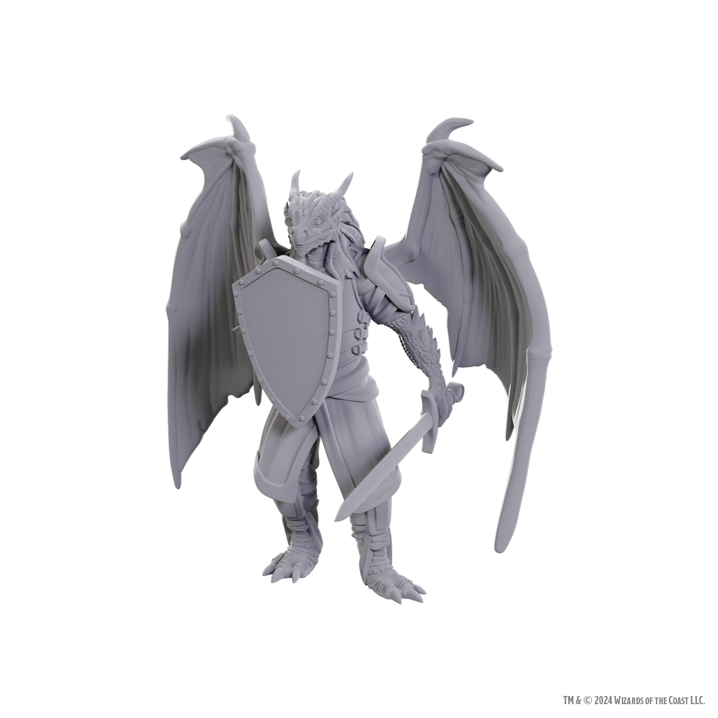 WizKids Dungeons & Dragons Nolzur's Marvelous Miniatures | Unpainted Miniatures | Wave 25 (Dragonborn of Bahamut)