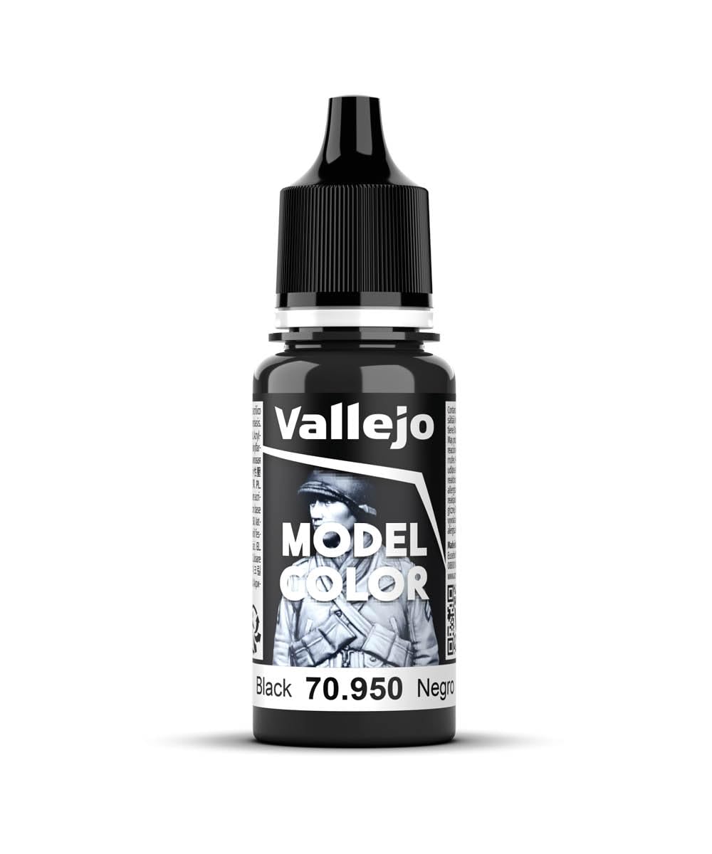 Vallejo Black Model Color Paint, 18ml