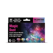 Vallejo - The Shifters Magic Dust | Set of 6 Metallic Acrylic Airbrush Colours | Ideal for Painting Fantasy Figures and Wargames | Contains 6 bottles x 17 ml (0.57 fl.oz.)