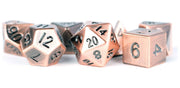 Metal Dice Polyhedral Set of 7 die (7) Antique Copper
