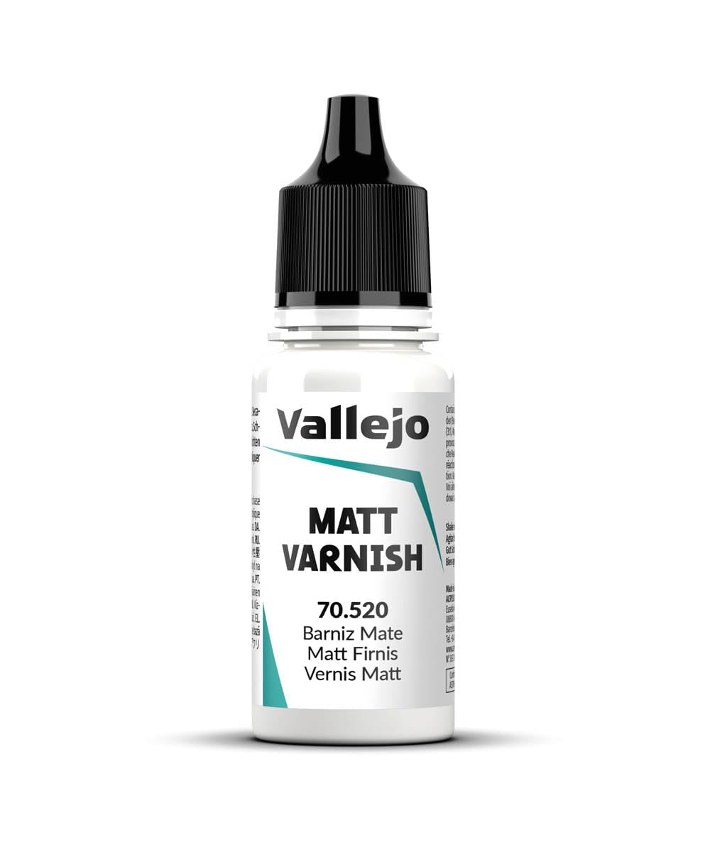 Vallejo - Permanent Acrylic Varnish | Matte Finish 18 ml. (0.6 fl.oz.) | Extraordinary Hardness & Permanence | Scratch Resistant & Non-Yellowing | Outdoor and Indoor Surfaces