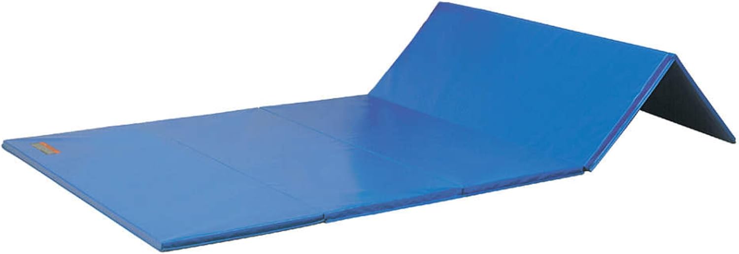 Cando Folding Mat -Folds Every 2 Feet-  1-3/8" Pe Foam With Cover - 6' X 12' - Color Royal
