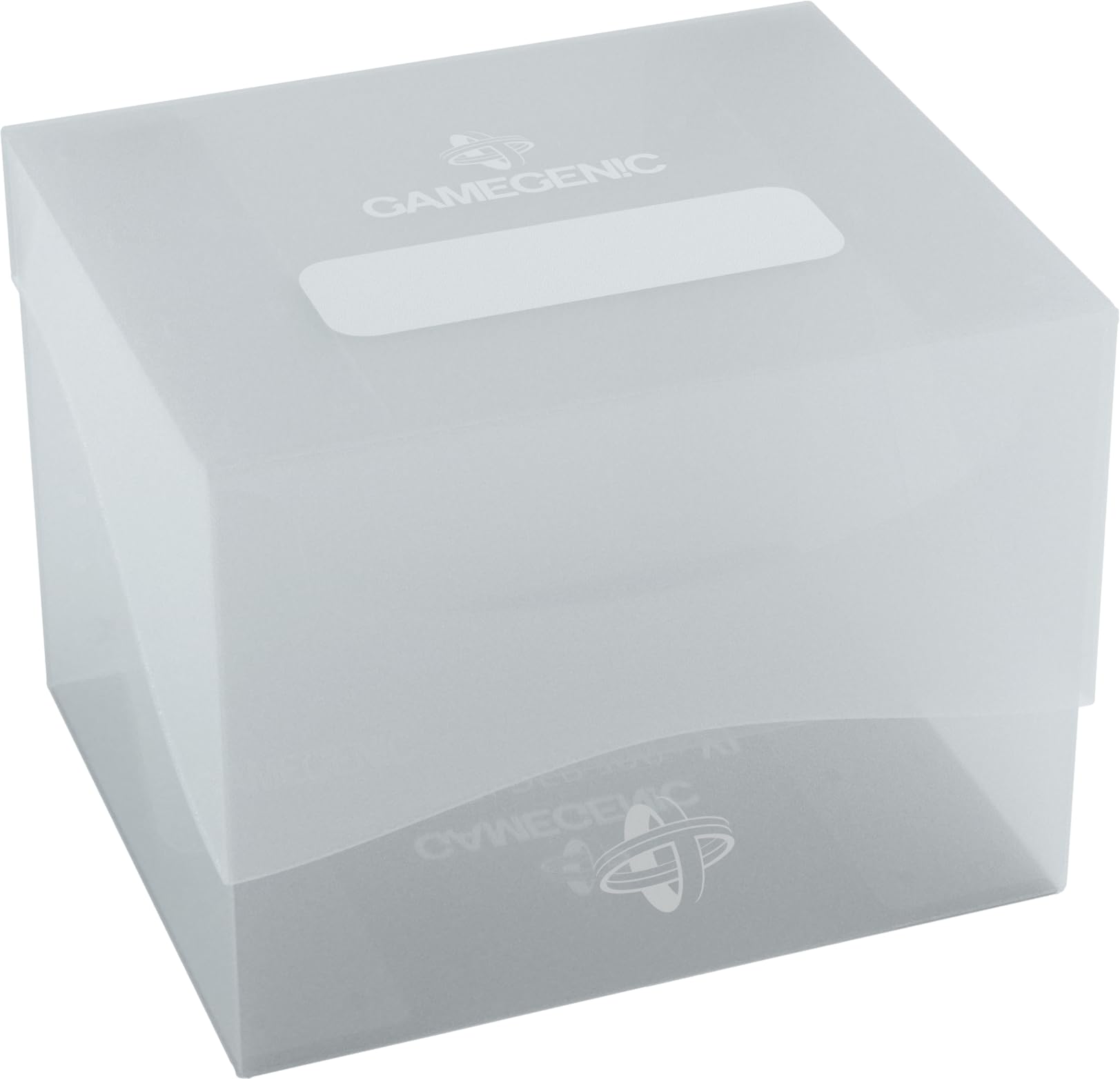 Gamegenic Side Holder 100+ XL Casual Deck Box | Double-Sleeved Card Storage with Flex Card Divider | Premium Card Protector | Cobra Neck Technology | Holds up to 100 Cards | Clear Color | Made