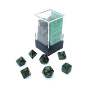 Chessex Dice Set – 10mm Scarab Jade/Gold Green Plastic Polyhedral Dice Set – Dungeons and Dragons D&D DND TTRPG Dice – Includes 7 Dice - D4 D6 D8 D10 D12 D20 D% (CHX20415)