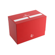 Gamegenic Double Deck Holder 200+ XL - Compact Storage Solution for Two Decks or 200 Double-Sleeved Cards, Includes Two Removable Deck Holders, Red Color, Made