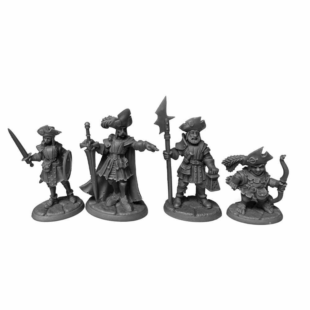 Mini - Reaper Bones Black 44200 Barrowgate Town Watch (4ct)