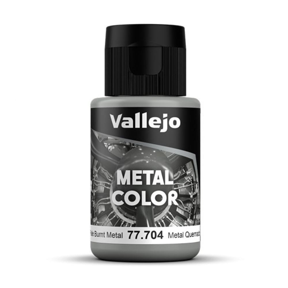 Vallejo - Metal Color | Pale Burnt Metal 32 ml (1.08 fl.oz.) | Faithfully Reproduce Different Metallic Finishes