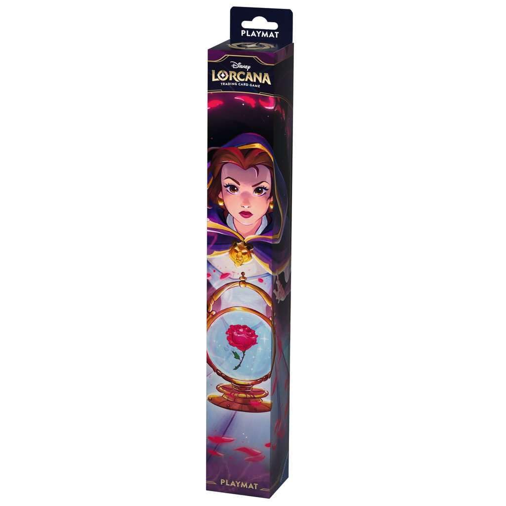 Ravensburger Disney Lorcana TCG Playmat Featuring Belle – Accomplished Mystic by Nicholas Kole | Protects Cards | Versatile Game, Desk, or Mouse Pad | Durable Non-Slip Surface | Suitable for Ages 8+