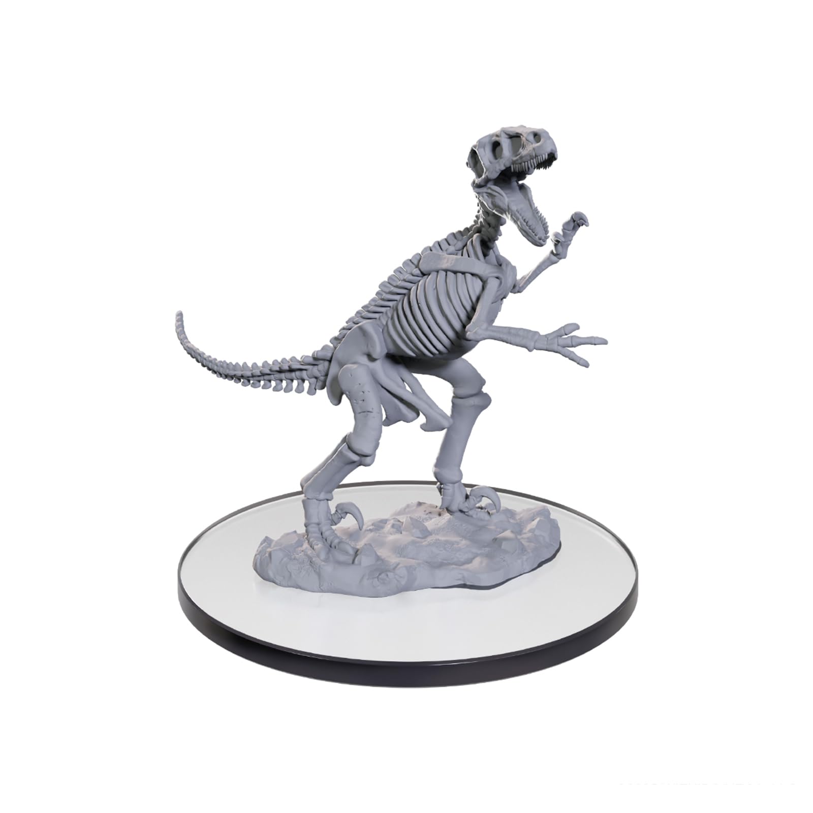 WizKids Deep Cuts | Unpainted Miniatures | Tabletop RPG Accessory | Wave 26 (Skeletal Raptor)