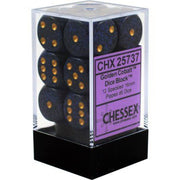 d6 Cube 16mm Speckled Golden Cobalt (12)