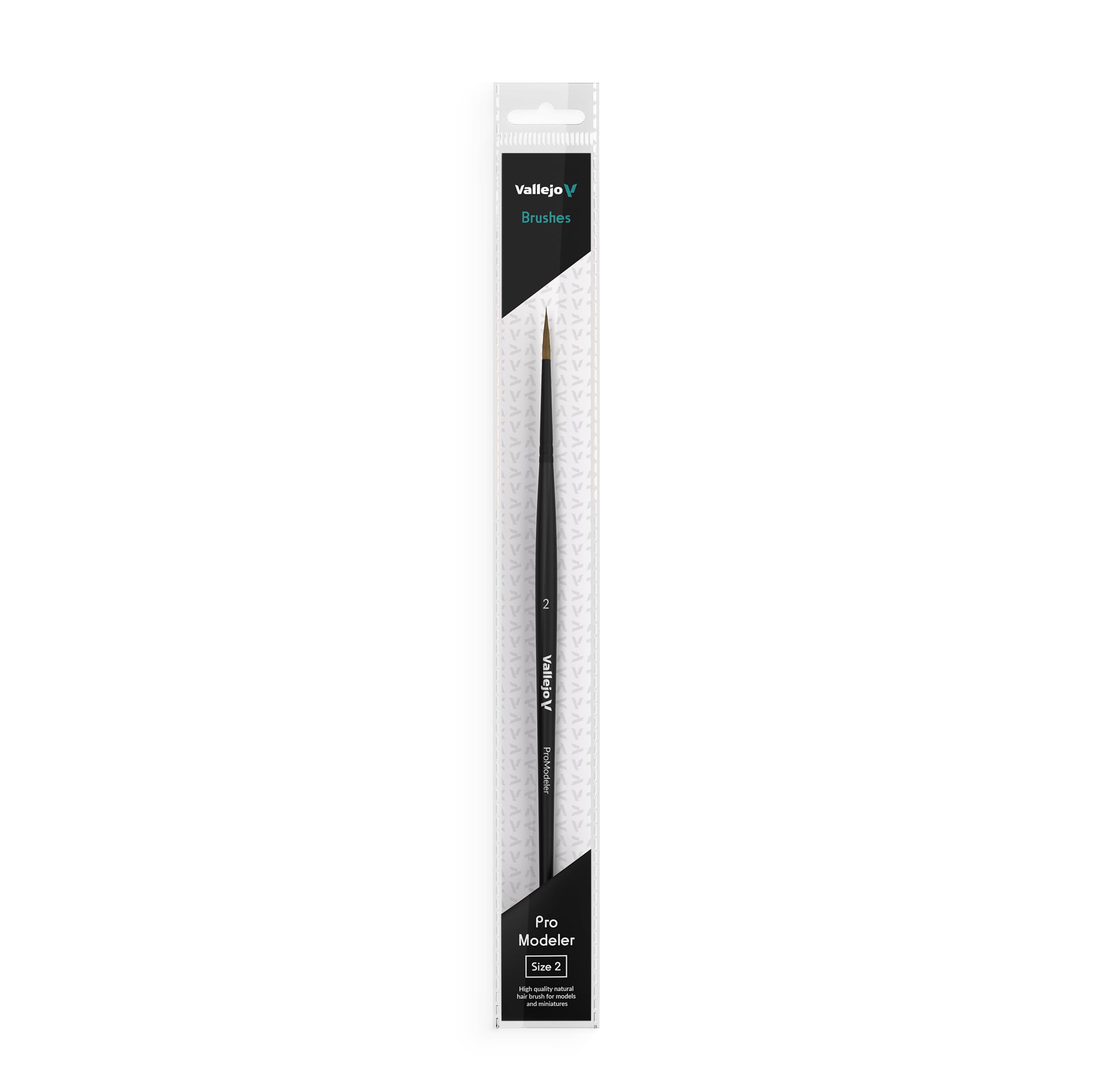 Vallejo Pro Modeler B01002 Natural Hair Round Brush No. 2