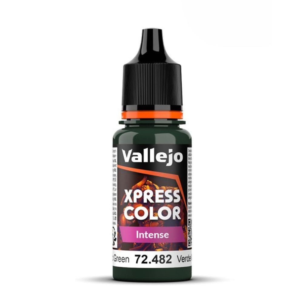 Vallejo - Xpress Color | Intense Monastic Green 18 ml (0.6 fl.oz.) | Speedy Application and Drying | Vibrant and Saturated Tones
