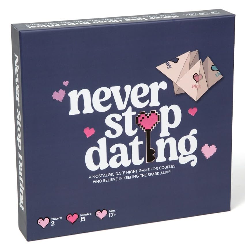 Never Stop Dating - The Ultimate Romantic Date Night Activity Game for Couples - Awesome Gift for Boyfriend, Girlfriend, Husband, Wife, Partner, Engagement or Anniversary. Keep The Spark Alive!