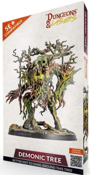 Dungeons & Lasers: Demonic Tree - 1 Miniature with Scenic Base - DND Figurine for Tabletop RPG Games 5E Compatible - Large Scale Unpainted and Unassembled - Ages 14+