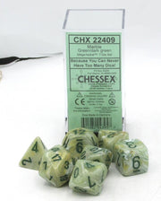 7-set Mega Hedrals: Marble Green/dark green