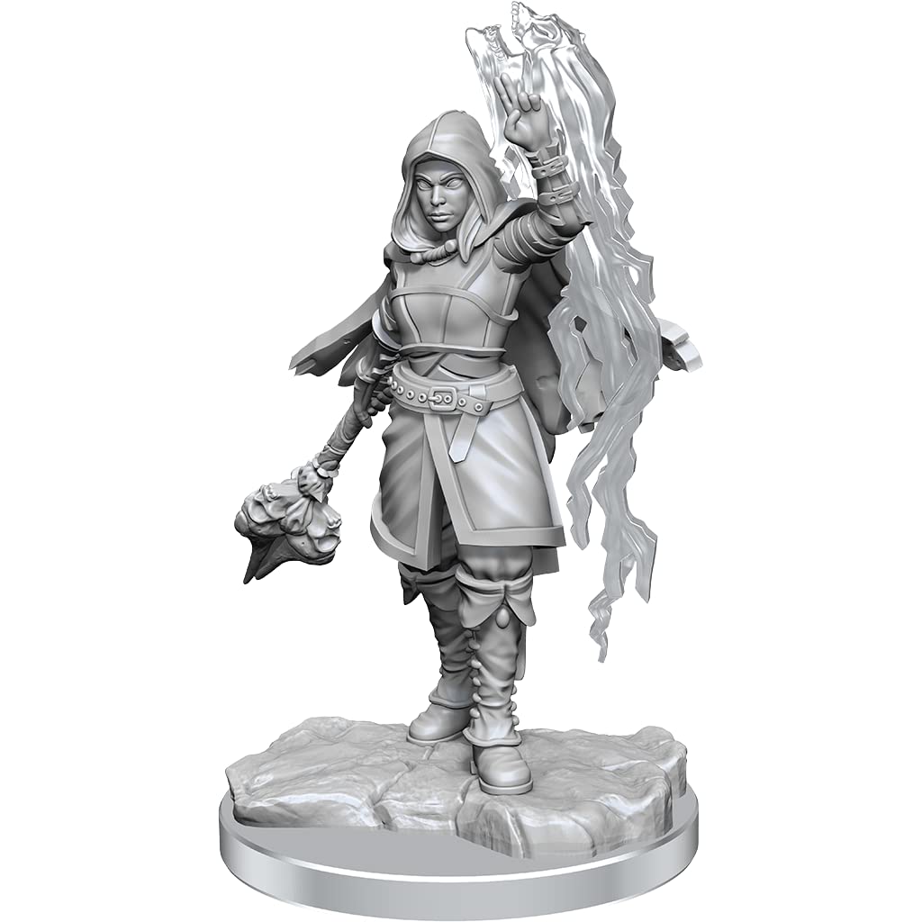 WizKids D&D Nolzur's Marvelous Miniatures: Half-Elf Warlock Unpainted Dungeons and Dragons Miniatures
