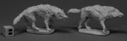 Bones: Reaper Miniatures Dread Wolves (2) 77533 Bones Unpainted RPG D&D Figure
